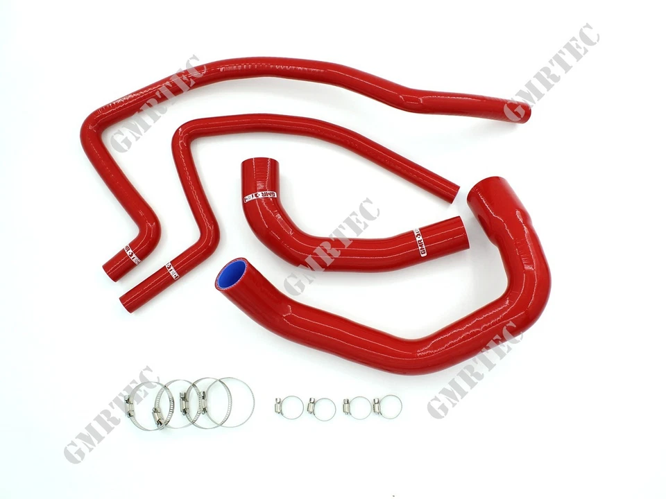 Kit de manguera de calentador de silicona para radiador rojo para Jeep Wrangler TJ 4,0 L 1997-2001 Foto 3 de 4