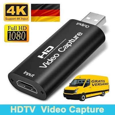 4K HDMI Capture Card USB-C 1080P Video Recorder für Live Streaming Gaming PC Mac