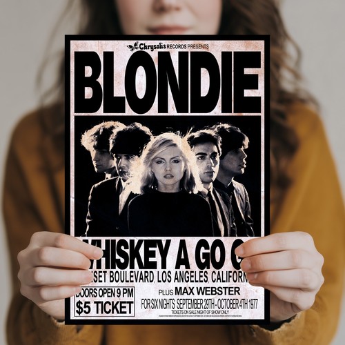 Blondie Whiskey A Go Go 1977 Concert Poster MULTI-PRINT or Three FRAMED Options - Picture 2 of 12