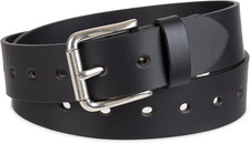 Women'S Fully Adjustable Perforated Casual Jean Workwear Belt with Roller Bar Bu