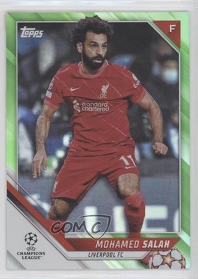 2021-22 Topps UEFA Champions League Neon Green Foil 35/199 Mohamed Salah #18 1yj