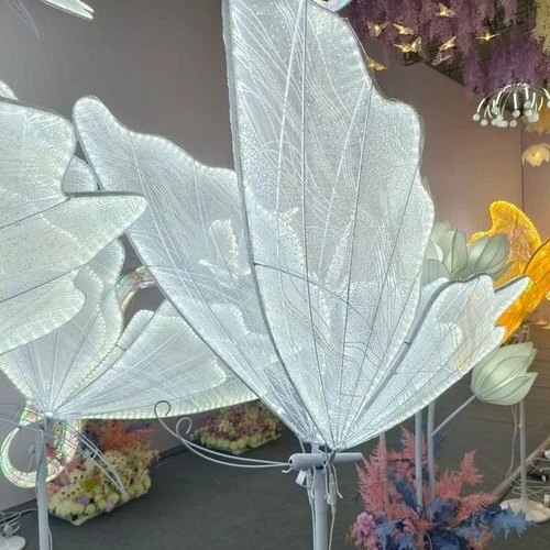 1/2PCS Outdoor Floor Butterfly Lamp Luminous Giant Led Lighting Party Decoration - Picture 24 of 29
