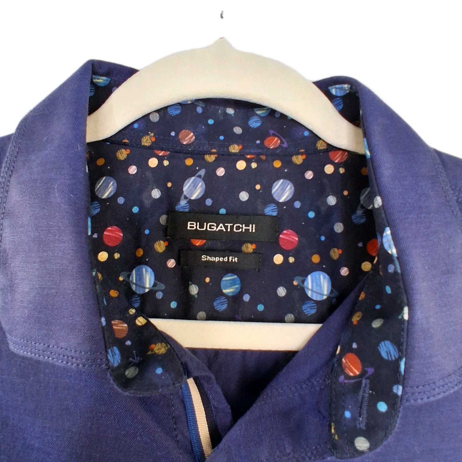 Bugatchi, Shaped Fit Blue Solid Planet theme LS, … - image 3