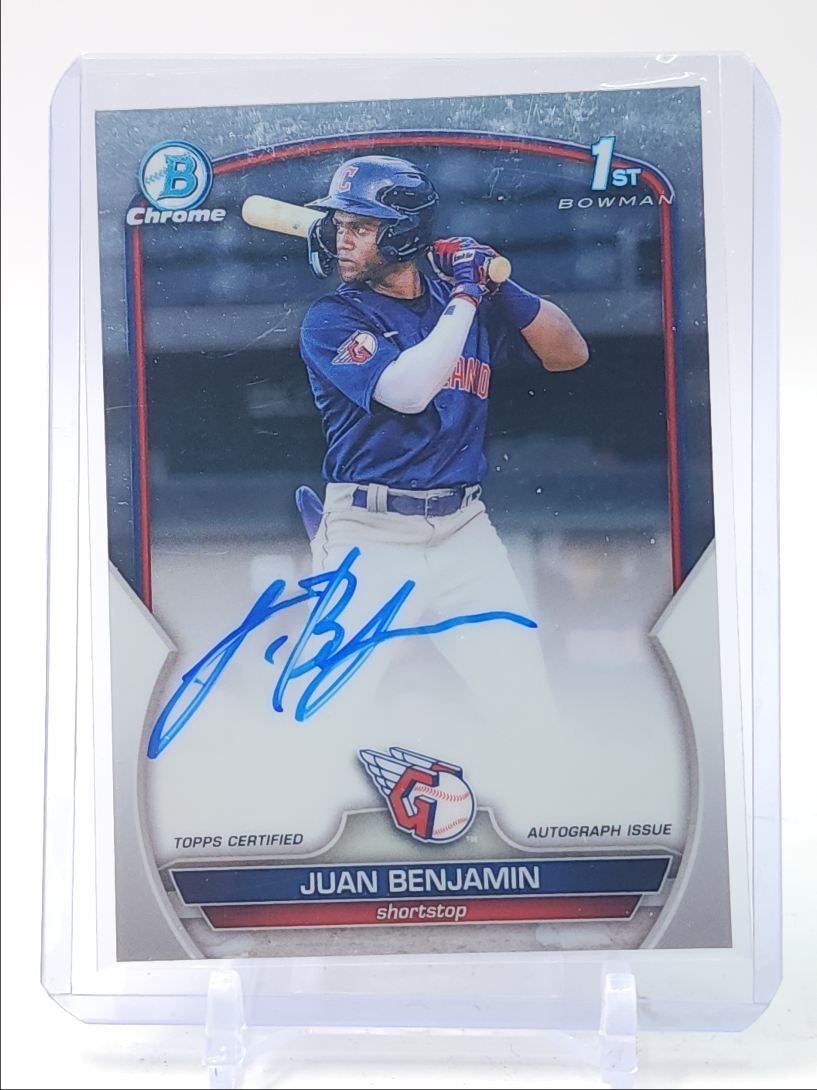 JUAN BENJAMIN 2023 BOWMAN CHROME 1ST AUTOGRAPH GUARDIANS AUTO Q1561