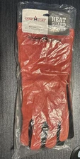 Camp Chef, Heat Guard GLV-15 Protective Leather Gloves for BBQ or Kitchen, Red