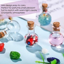 10x Small Glass Bottles Miniature Potion Bottle Mini Cork Glass Vials Wed.p9 A3