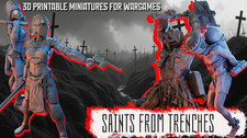 32mm Saints From the Trenches grimdark mini gang 3d printed ww1 sci fi 3dp