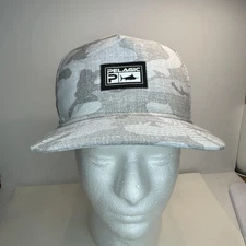 Pelagic Hat Cap Snap Back One Size Gray Camo Embroidered Patch Fishing