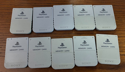Sony PlayStation 1 PS1 OEM Memory Card SCPH-1020 Gray Genuine Tested