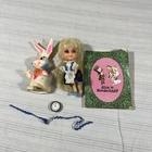 Vintage Liddle Kiddles Alice In Wonderliddle Storybook Doll Mattel 1960s Rabbit