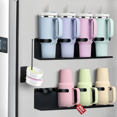 Magnetic Cup Holder for Fridge,8 Cups Water Bottle Organizer for Stanley 30 4...