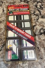 Pioneer 10 Compartment Memory Card Organizer with Labels New