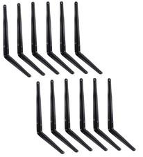 12x Staffa per Mensola Nero Scaffale Ferro Parete Supporto Piano