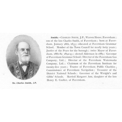 Charles Smith of Warren House Faversham Kent - Antiker Druck 1904