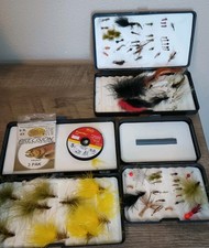 Lot 70+ Flies Hand Tied by Avid Fly Fisherman- Assortment With Boxes+ Bonus Line