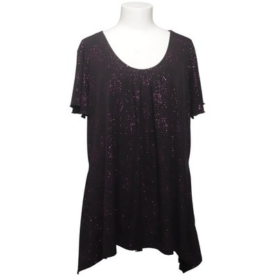 Julipa, Top, Größe: 50, Schwarz/Lila, Elasthan/Polyester, Gepunktet, Damen #oVy