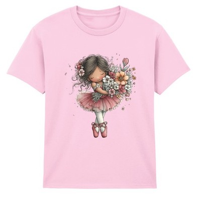 Ballerina Mädchen mit Blumen Mädchen T-Shirt Blumen Geburtstag Geschenk für Tochter