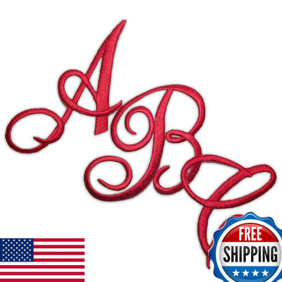 Laughing Lizards Monogram Letter Patch 26 Piece Kit Script Iron On Appliques