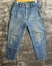 Lee 300 1045 Made in USA High Rise Pleated Tapered Jeans Size 13 Zip Hem 80s