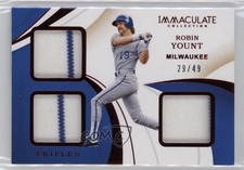 2020 Panini Immaculate Immaculate Triples 29/49 Robin Yount #IT-RY HOF 7gk