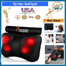 Shiatsu Back Massager with Heat Pillow for Neck Shoulder Pain Relief Black
