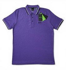 Hugo Boss Polo Shirt Purple Regular Fit Men’s Short Sleeve