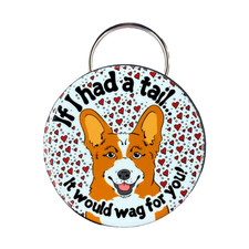 Red Welsh Corgi Dog Valentines Day Bottle Opener Keychain Handmade Gift