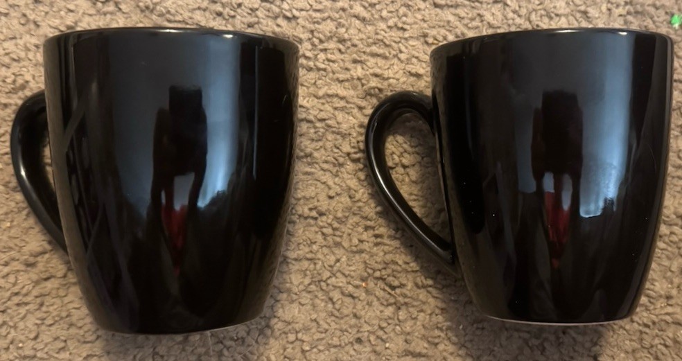 Gibson Elite Black Coffee Mugs (Set of 2)