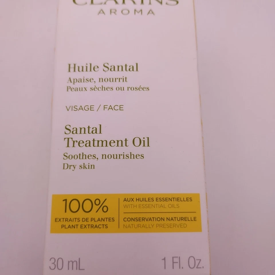 Aceite Tratamiento Clarins Santal Calma Nutre Piel Seca 1.0oz SIN SELLO Foto 4 de 4
