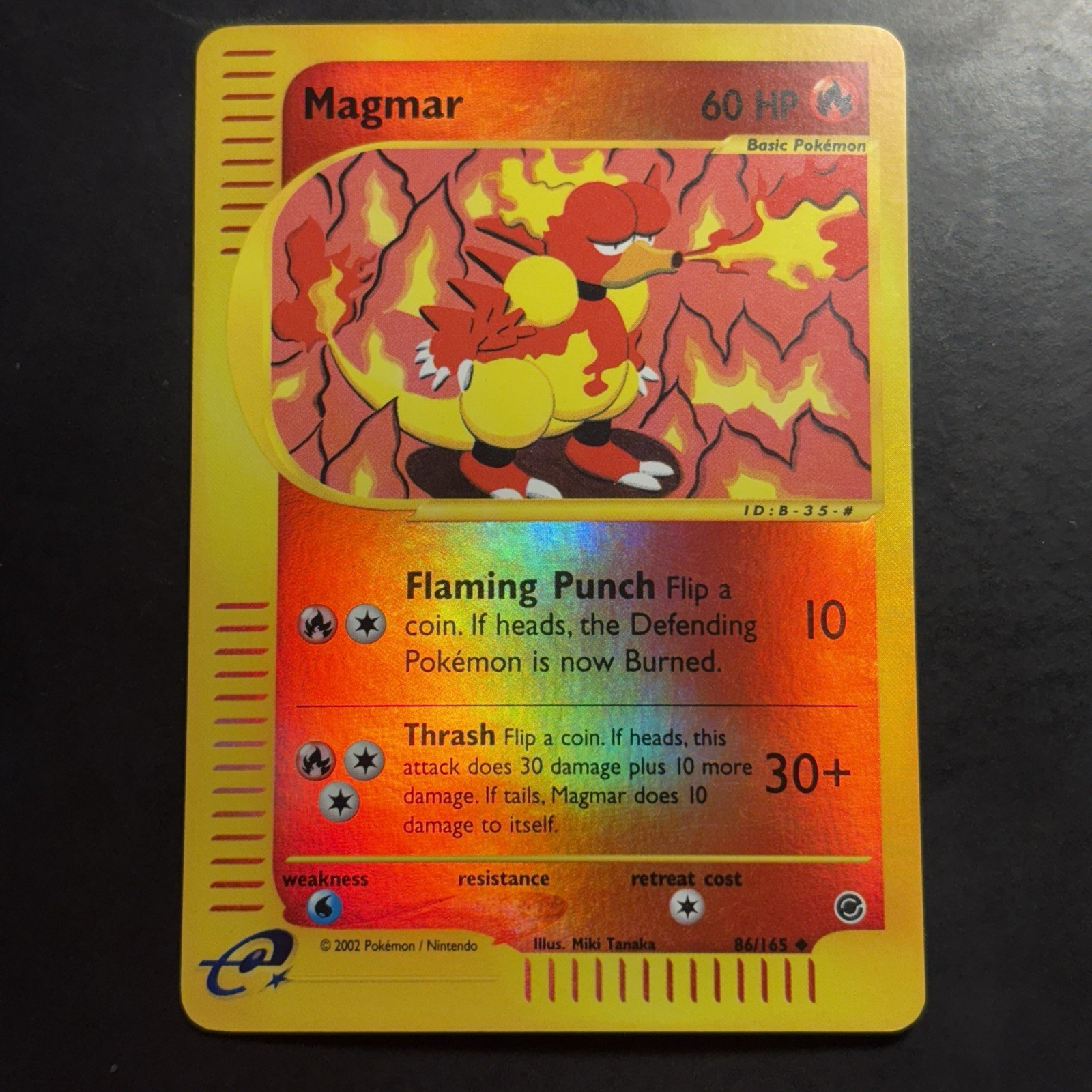 Pokémon Vintage Reverse Holo Magmar 086/165 Expedition WotC 2002 E-Reader