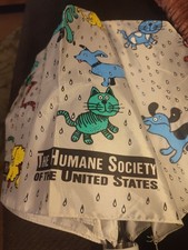 Vintage Humane Society of the United States Umbrella Raining Cats  Dogs
