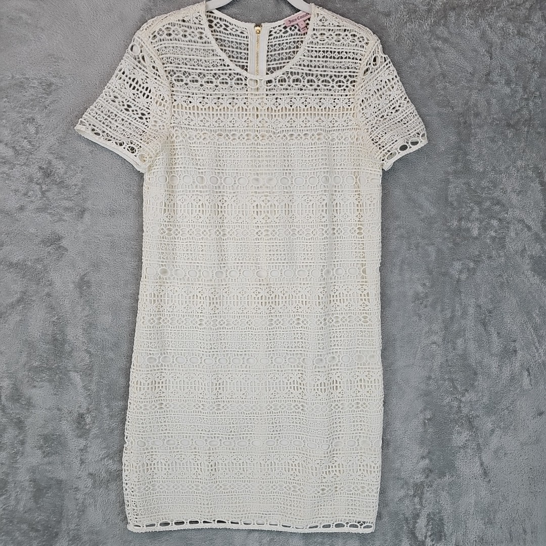 juicy couture lace shift dress Juicy Couture Towel Terry Lace Trim Tiered Dress