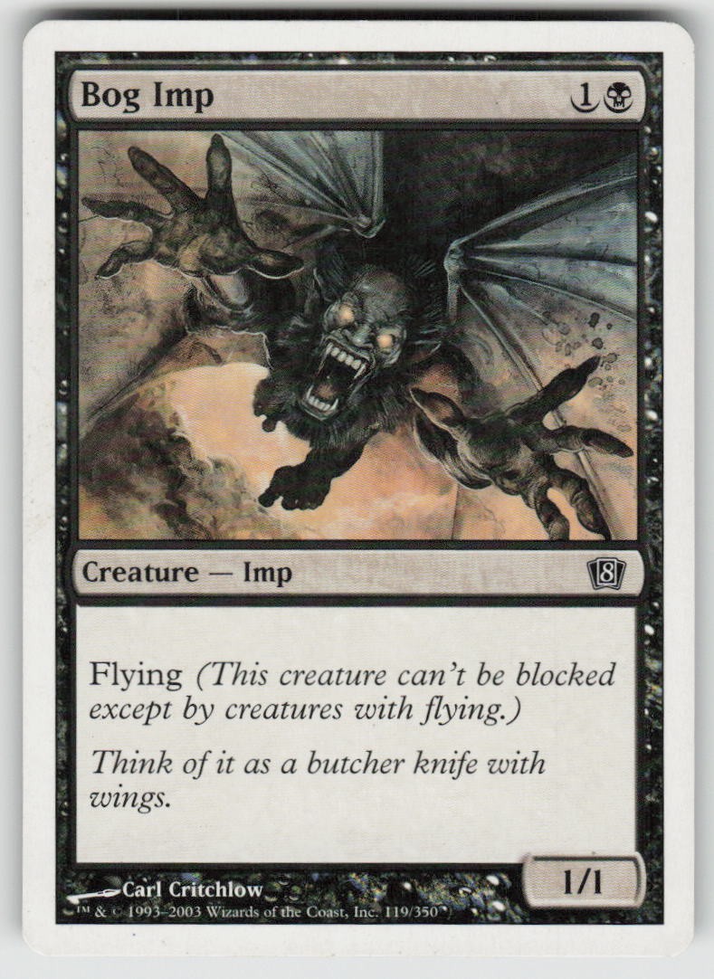 Bog Imp Common 8th Edition 119 MTG Heavily Played 2003