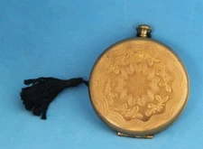 Vintage Zell Fifth Avenue Compact Powder Case W/ Mirror & Tassel – Floral Motif