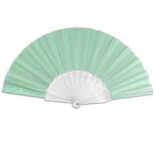 Fairy Blue Glitter Small Hand Fan Rave Boots on the Ground Line Dance Clack Fan