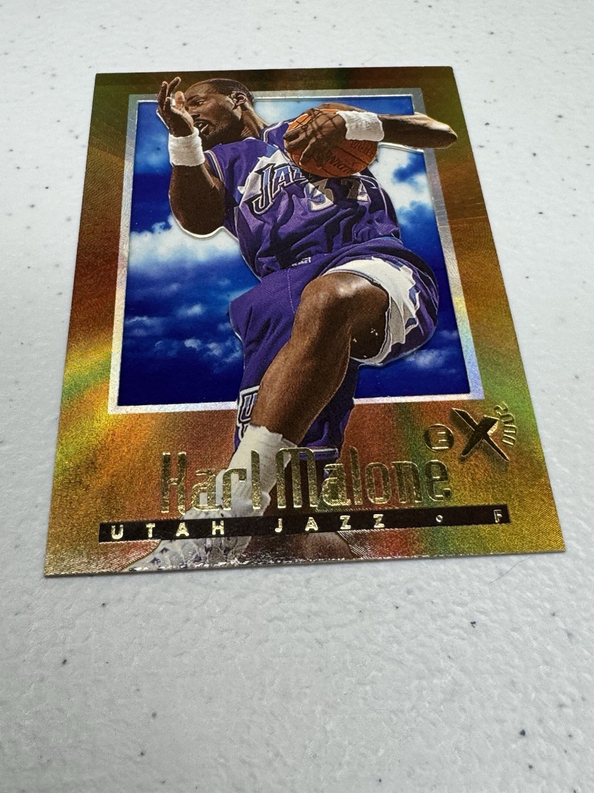 1996-97 Skybox E-X2000 Karl Malone #74 Utah Jazz NBA Basketball Card HOF