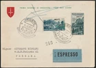 AMG-FTT 1954 17 JUN EXPRESS FROM TRIESTE FRANKED FOR L.85"TUR. OVERPRINTED"