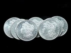 Lot of 7x 1880-S $1 Morgan Silver Dollars - AU+