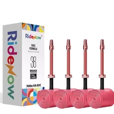 4 Pack RideNow TPU Inner Tubes 700C x 18-32C with 45mm/65mm/85mm Metal Presta...