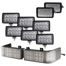 Cree Led Hi-lo Beam & Flood Beam Light, 3200 / 10000 Lumens Fits New Holland