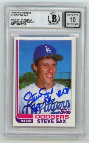 Steve Sax #103T 1982 Topps Traded card