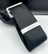 PERRY ELLIS Portfolio Men's 100 Polyester Tie  Black  Textured Solid