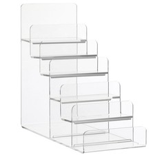 6-Tier Acrylic Purse Organizer, Clear Wallet Display Stands, Acrylic Risers D...