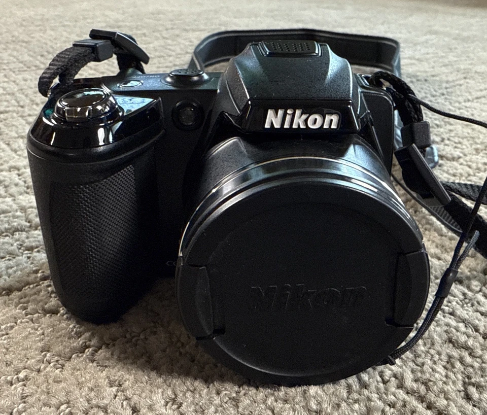 Nikon Coolpix L310 14.1MP Digital Camera with 21x Optical Zoom Black w SD & Bag - Image 2 of 4
