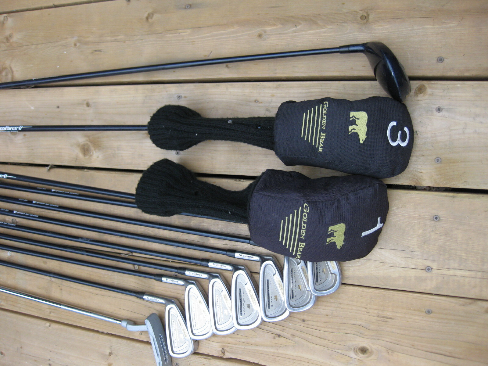 Golden Bear AccuForce II Irons 39,PW. 1,3,5 Woods Graphite RH eBay