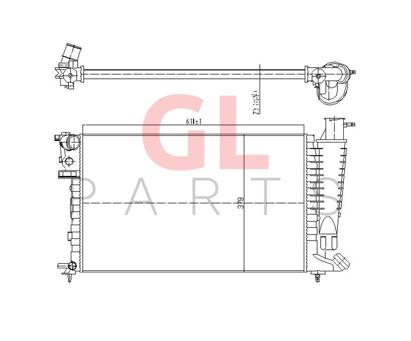 アート Engine Cooling Radiator FOR PEUGEOT 306 7_ 1997 - 1998