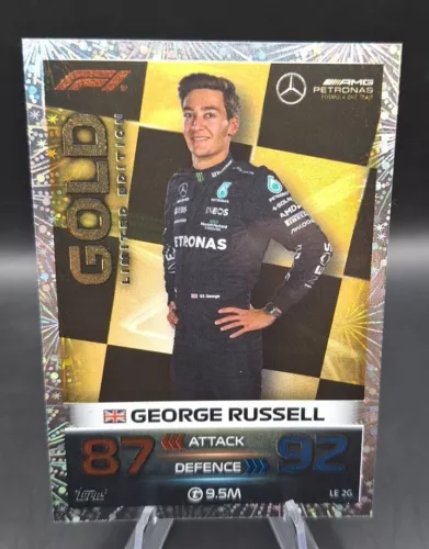 Topps Turbo Attax F1 2023 Gold GEORGE RUSSELL Limited Edition LE 2G AMG Driver 