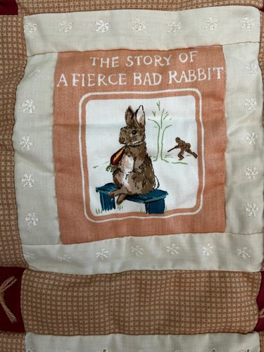 EUC BEATRIX POTTER CRIB COMFORTER & PILLOW, LIKE NU, HANDMADE - Picture 5 of 10