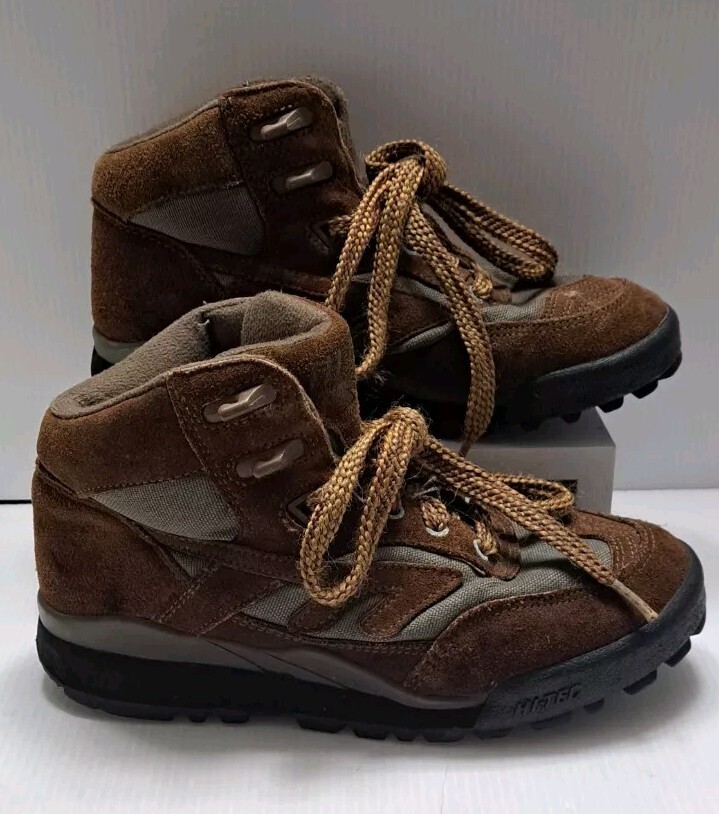 VINTAGE Hi-Tec Hiking Boots Women's W Brown Leather NICE