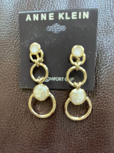 Anne Klein Braided Knot Drop Clip Earrings in Gold-Tone - Picture 3 of 6